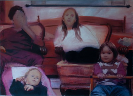 Otthon a négy gyerek 110x150cm olaj vászon